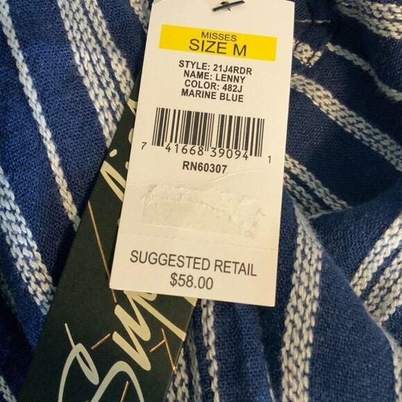 Supplies By Unionbay Linen Jacket Womens Size Medium Long Sleeves Drawstring NEW - Picture 10 of 11